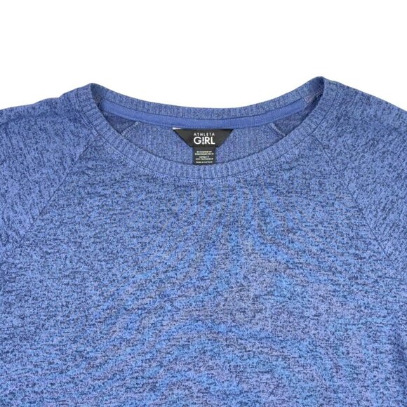 Athleta Girl Sweater Top Size XXL 16 2XL Blue Up For The Challenge Long Sleeve - Picture 3 of 9